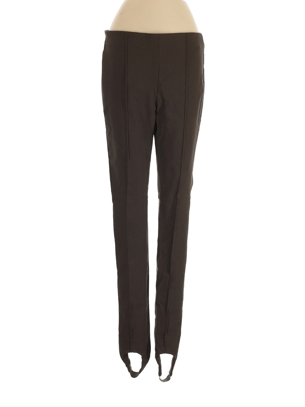 Vince Stirrup Pants Women XS Brown High Rise Seam Detail Minimalist Quiet Luxury